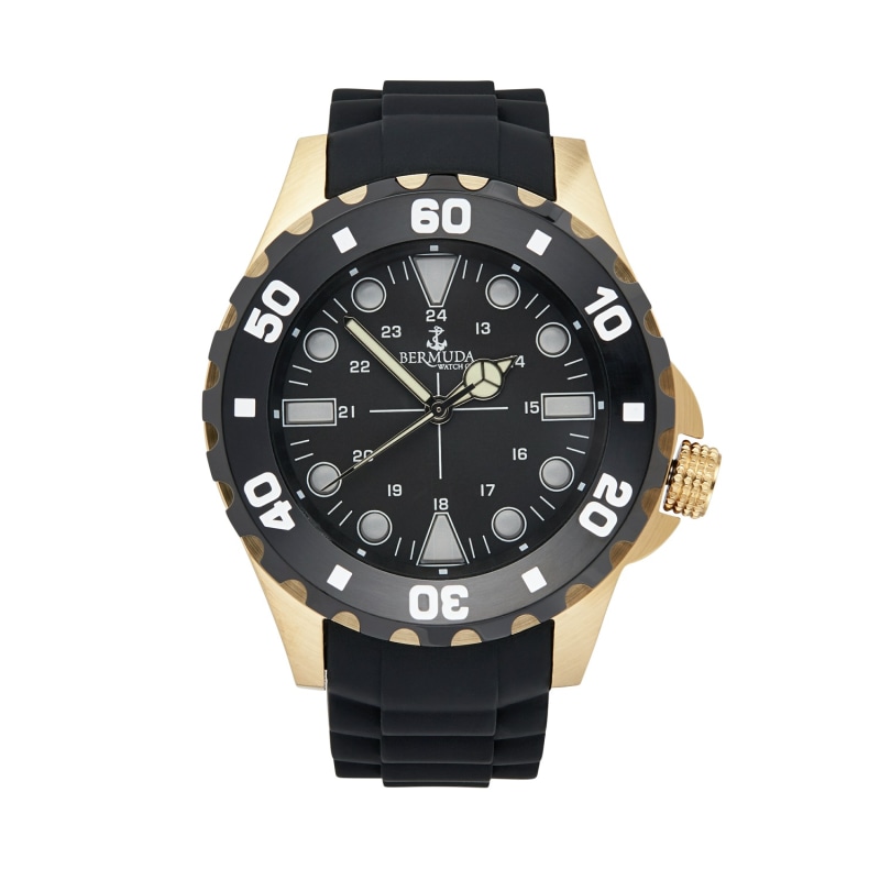 Thumbnail of Bermuda Watch Co Shelly Bay Smart Light Black & Gold Watch Mens image