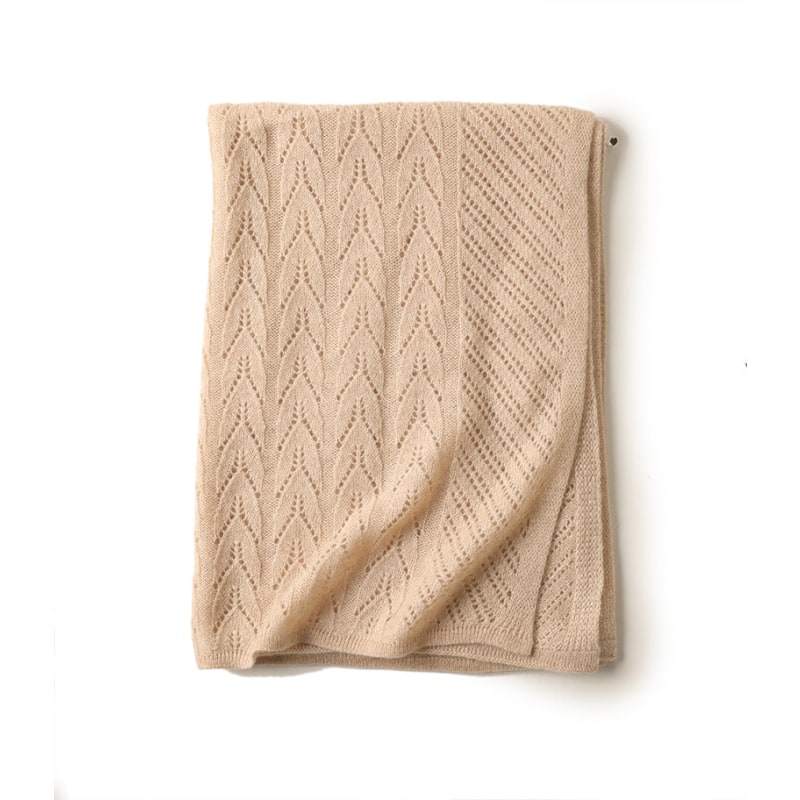 Thumbnail of Cashmere Pointelle Scarf - Neutrals image