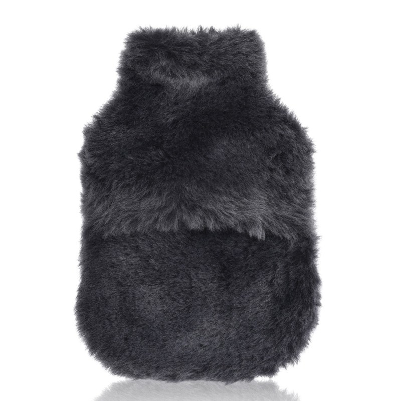 Thumbnail of Sheepskin Hot Water Bottle Cover Graphito Grey image