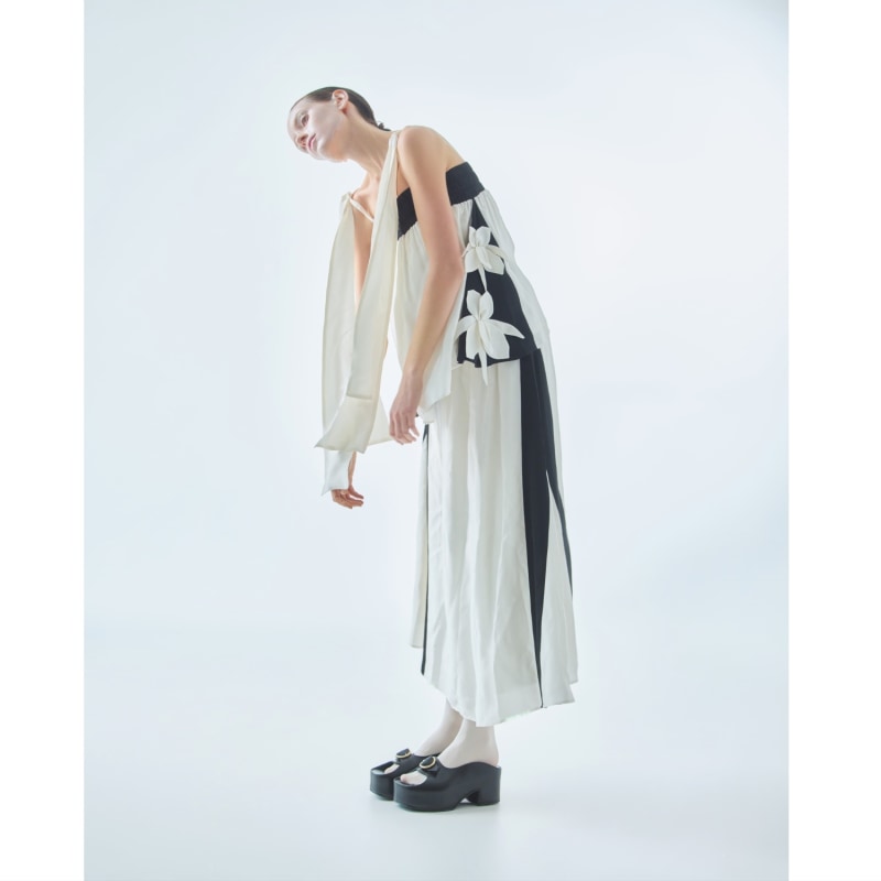 Thumbnail of Elastic Waist Ankle-Length Skirt White image