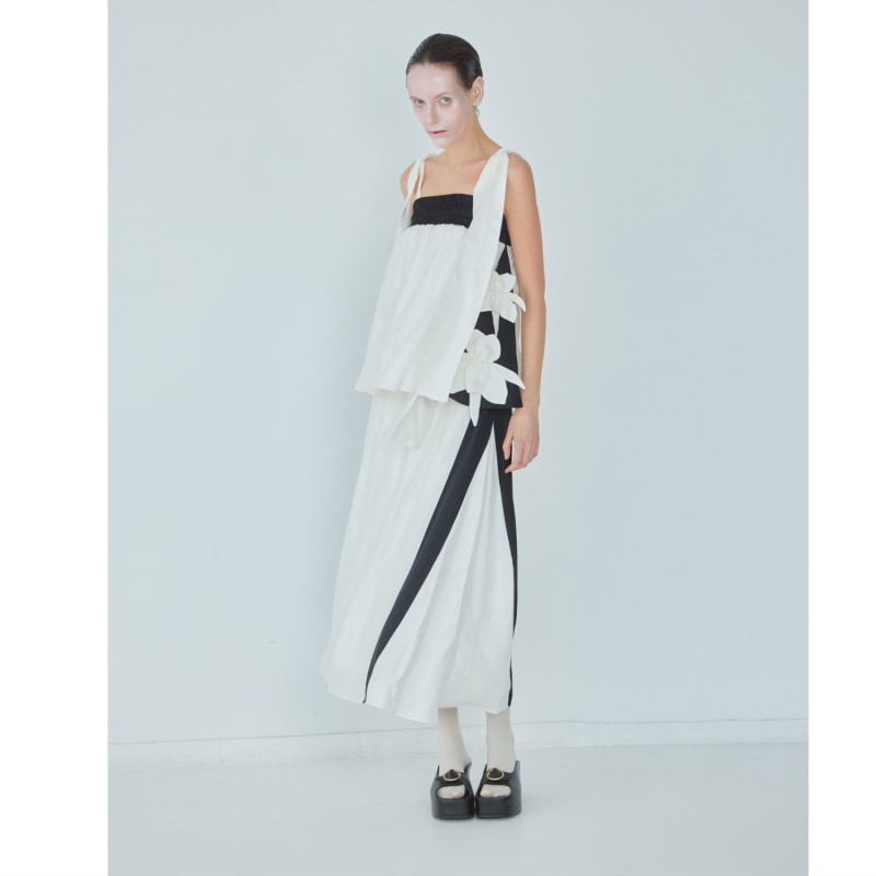 Thumbnail of Elastic Waist Ankle-Length Skirt White image