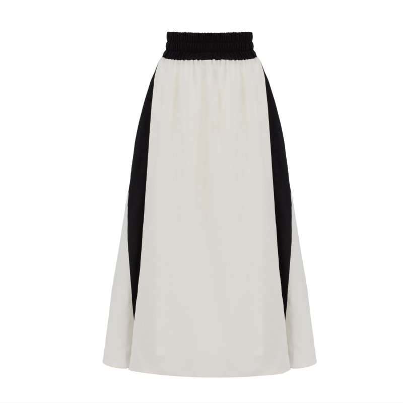 Thumbnail of Elastic Waist Ankle-Length Skirt White image