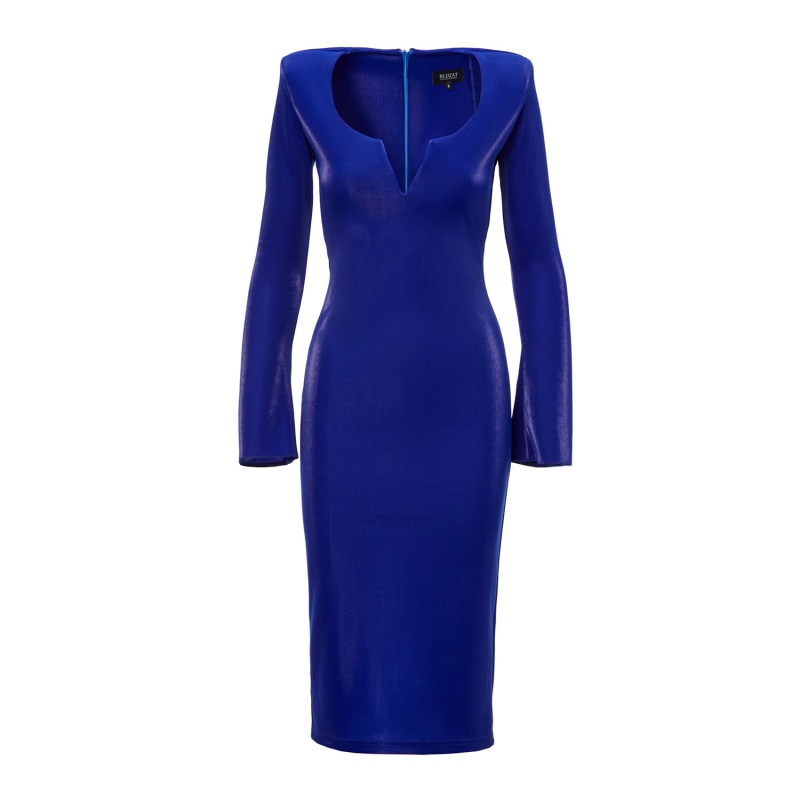 Blue bodycon midi dress online