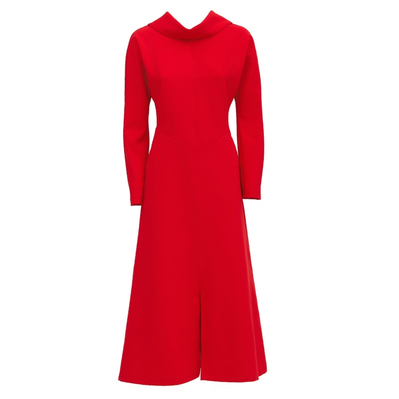 Elegant Fitted Dress With A Flared Skirt Red | Julia Allert | Wolf & Badger