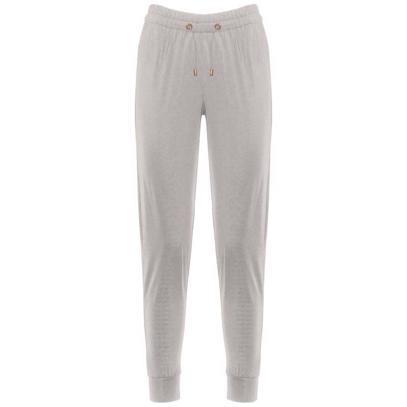 Thumbnail of Elegant Sweat Pants With Golden Details In Beige image