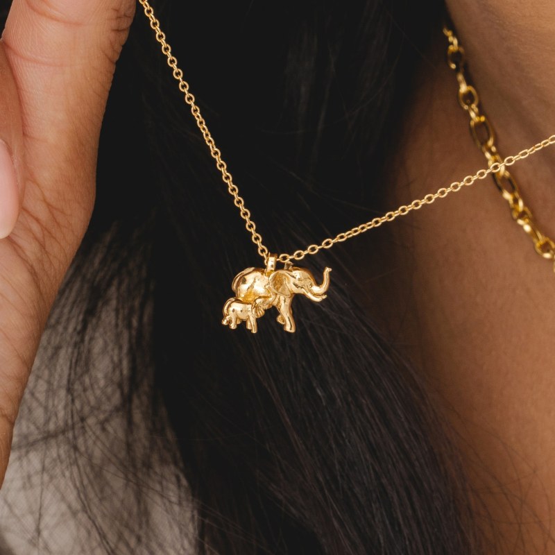 Elephant Necklace Rani Co. Wolf Badger