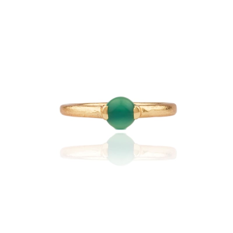 Thumbnail of Elinor Ring With One Single Chunky Green Onyx image