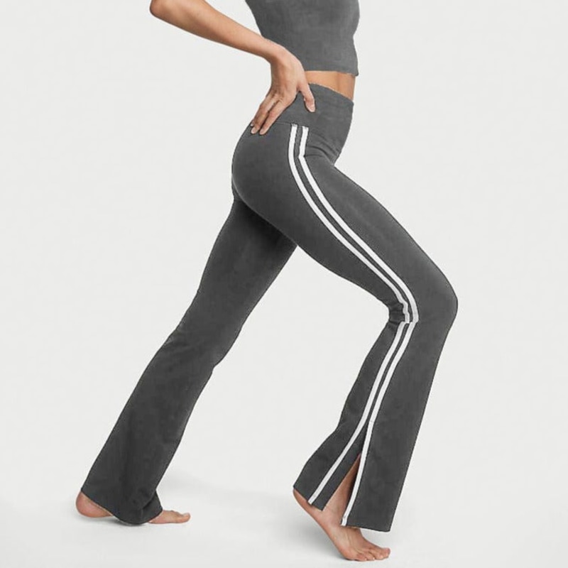 Striped recycled polyamide leggings