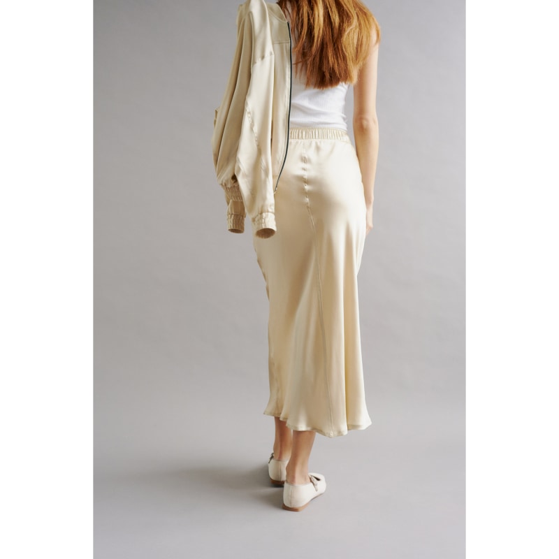 Thumbnail of Ella Silk Skirt - Sand image