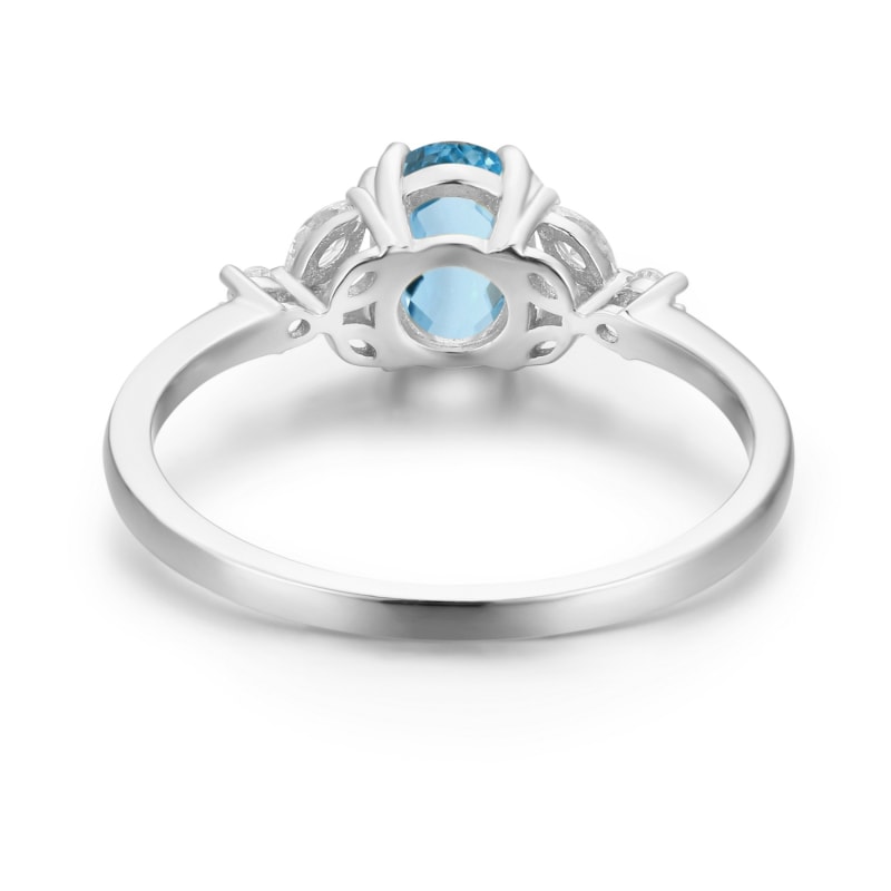 Thumbnail of Stellar Aquamarine Ring White Gold Vermeil image