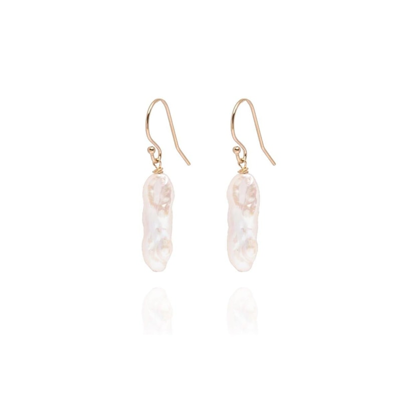 Thumbnail of Eloise Biwa Pearl Gold Drop Earrings image