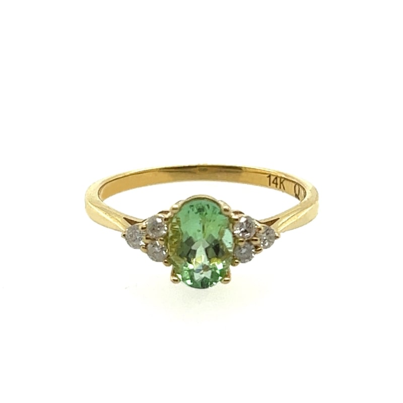 Thumbnail of Elphaba Gold & Green Tourmaline Ring image