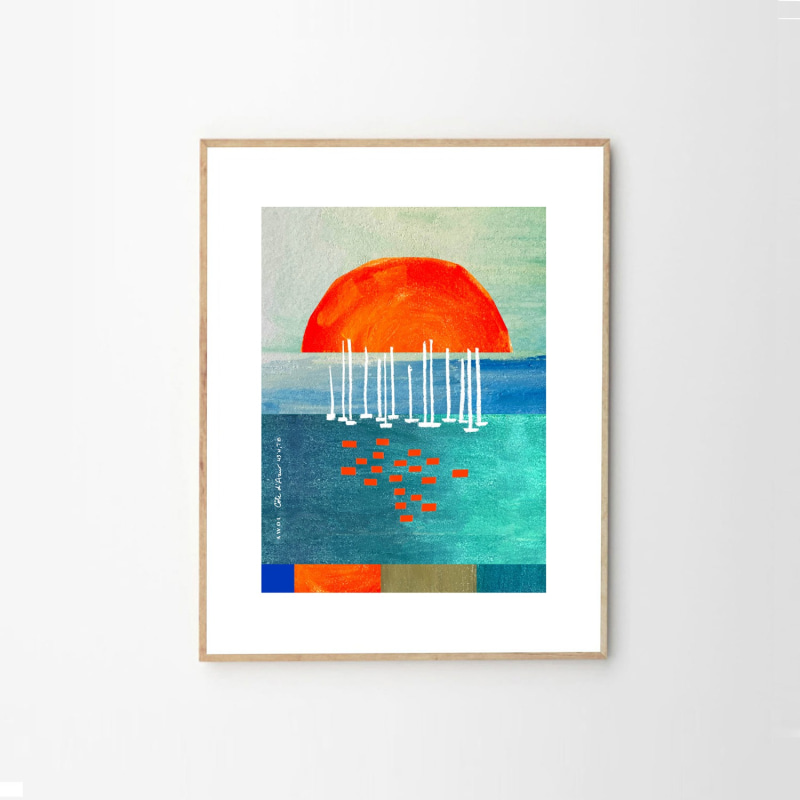 Thumbnail of French Riviera Travel Poster: Sunrises & Sunsets Of The CôTe D'azur C image