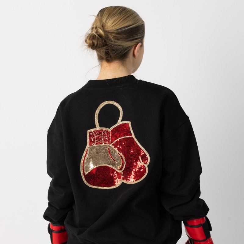 Thumbnail of Embellished Boxing Gloves Sweatshirt - Black image