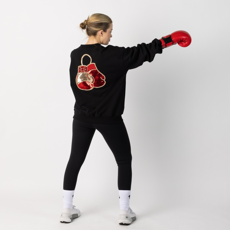 Thumbnail of Embellished Boxing Gloves Sweatshirt - Black image