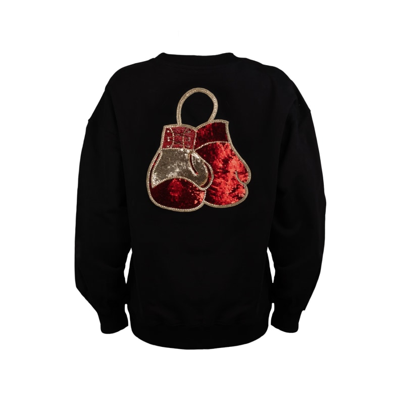 Thumbnail of Embellished Boxing Gloves Sweatshirt - Black image