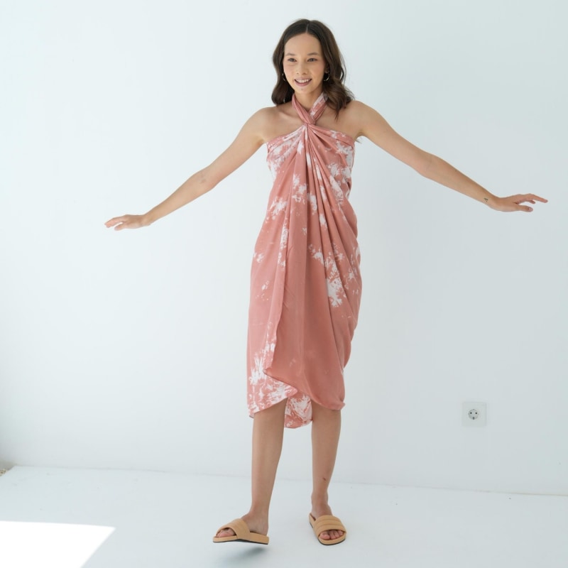 Thumbnail of Martha Beach Hand Dyed Sarong In Pink image