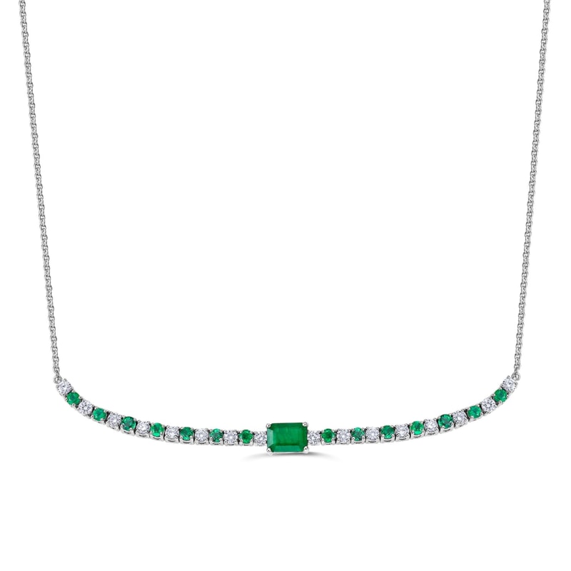 Thumbnail of Emerald And Diamond Necklace image