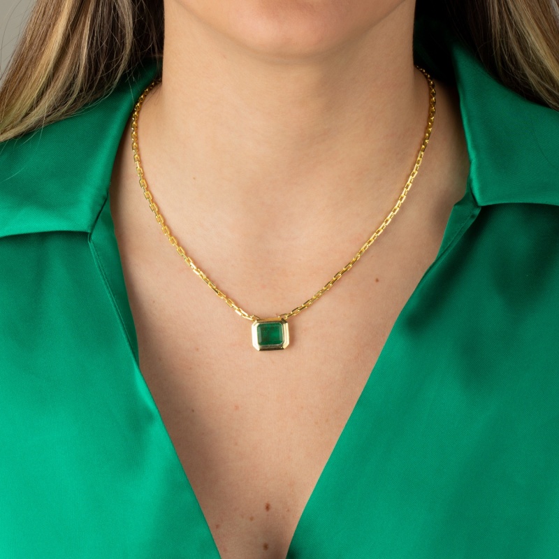 Bezel chain necklace 2025