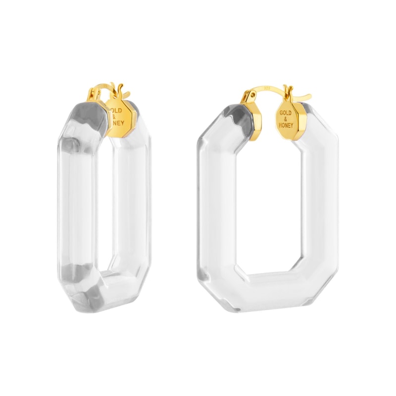 Colored lucite 2025 hoop earrings