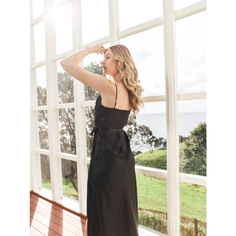 Thumbnail of Emma Pure Silk Slip Dress | Maxi With High Slit image