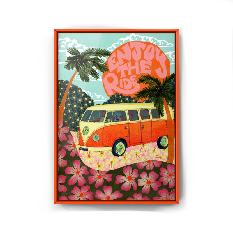 Thumbnail of 'Enjoy The Ride' VW Bus A3 Art Print image