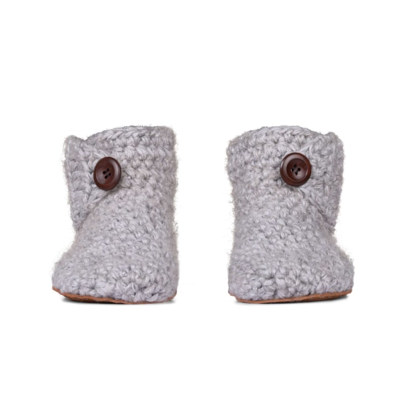 Thumbnail of Barefoot Bamboo Wool House Booties In Soft Grey image