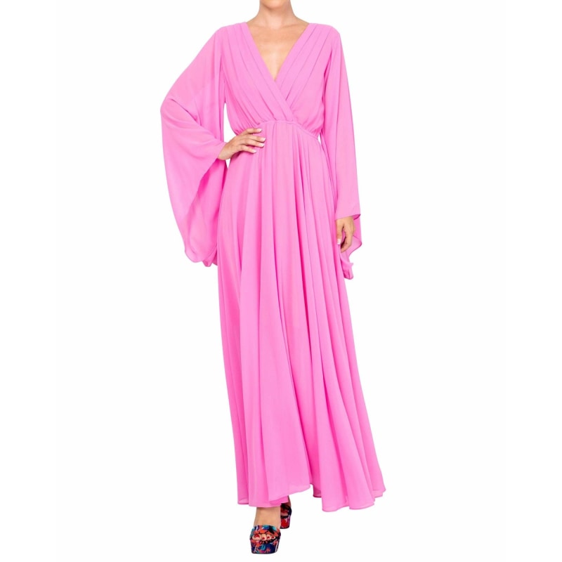 Sunset Maxi Dress Bubblegum Pink Meghan Fabulous Wolf Badger