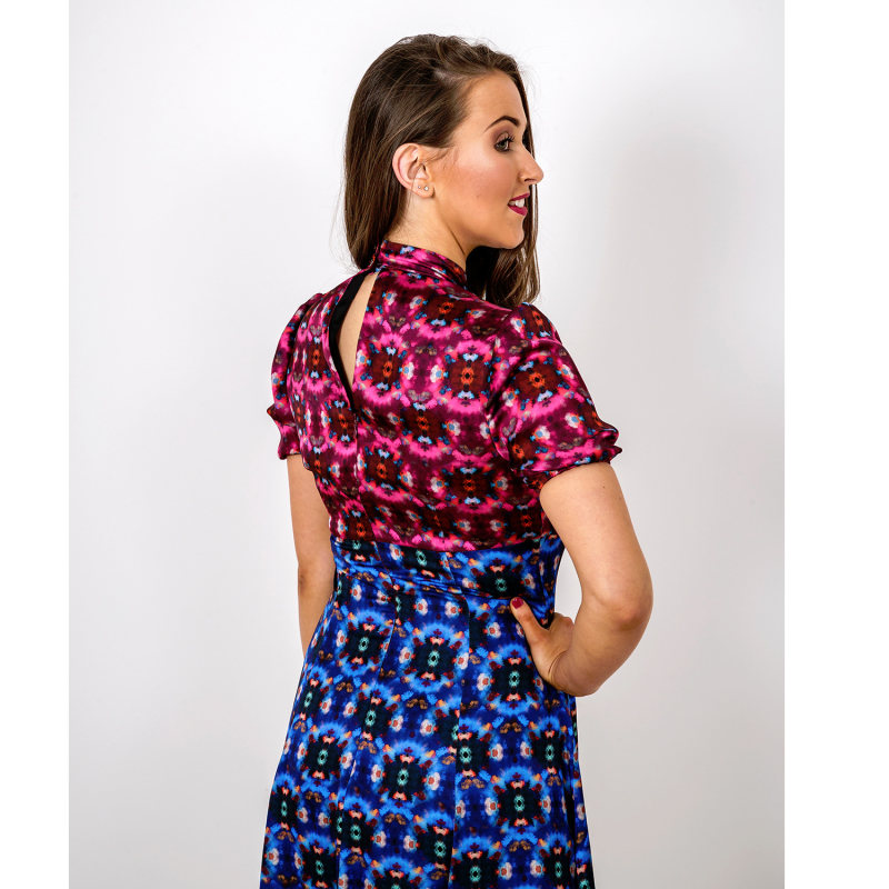 Thumbnail of Slow Dance Blue And Pink Dress In Crystal Print image