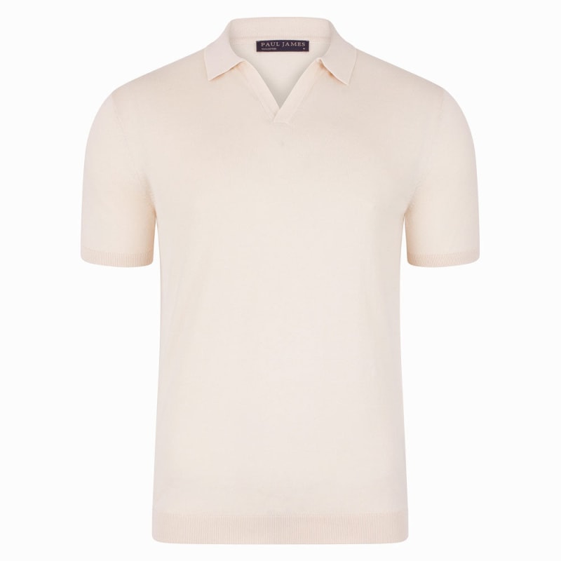 Cream polo shirt hot sale