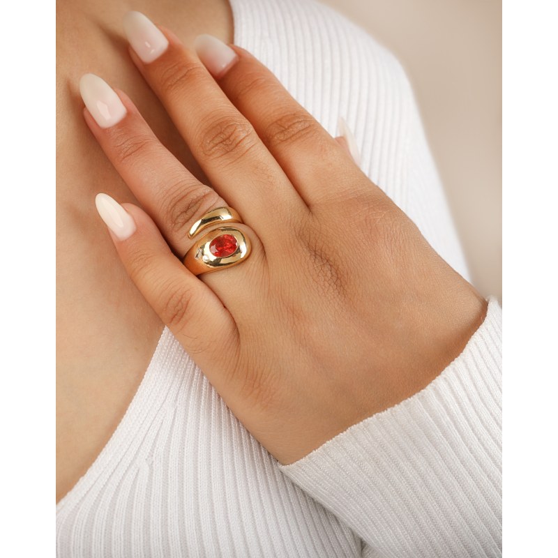 Thumbnail of Eraya Crimson By-Pass Ring image