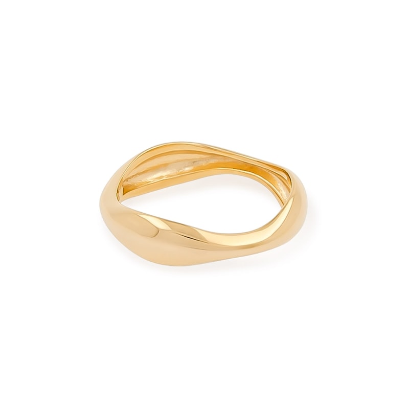 Gold Symmetry Stackable Wave Ring | Côté Caché | Wolf & Badger