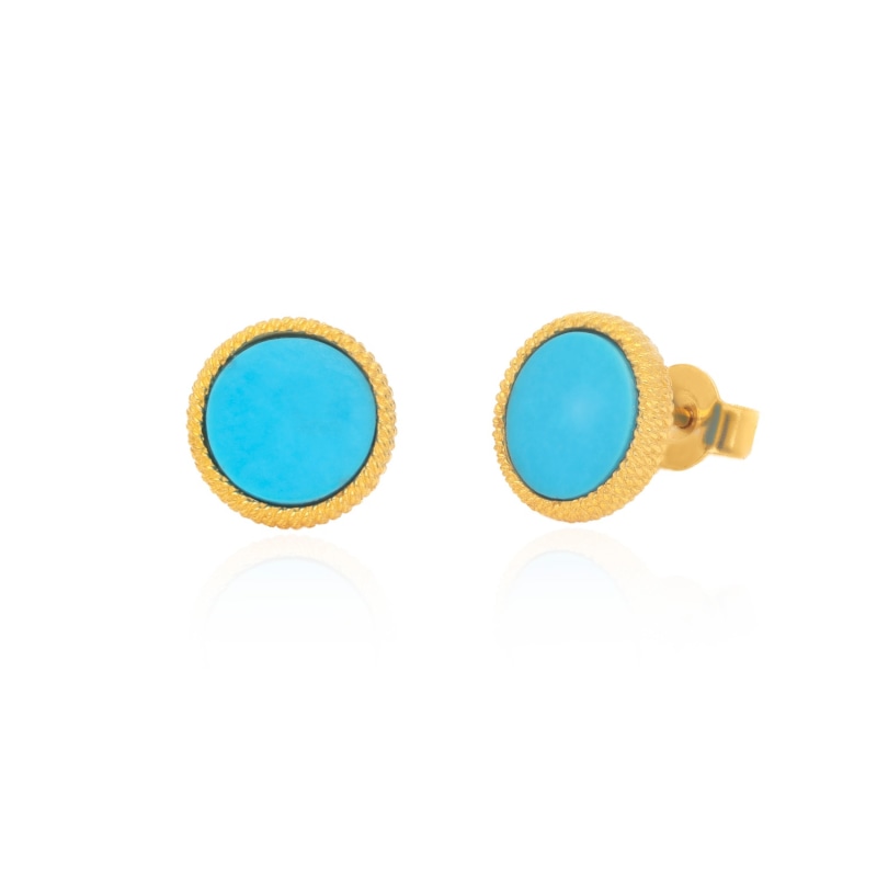 Thumbnail of Ara Woven Studs - Turquoise image