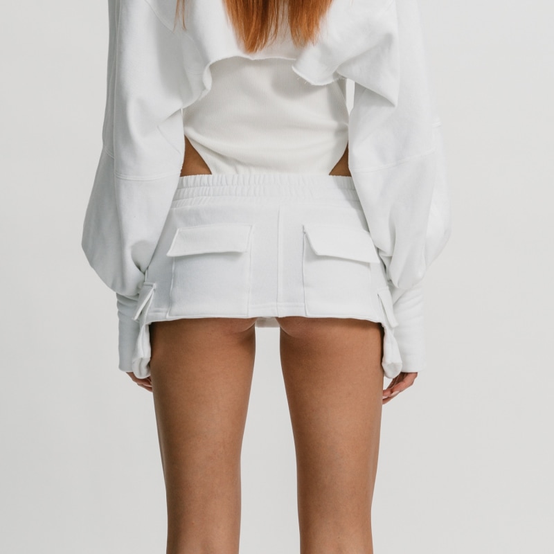 Thumbnail of Essential Cargo Mini Skirt - Ivory image