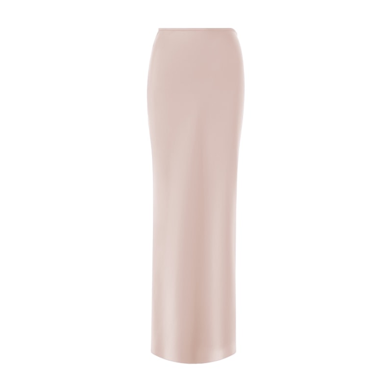 Ivory satin maxi skirt cheap