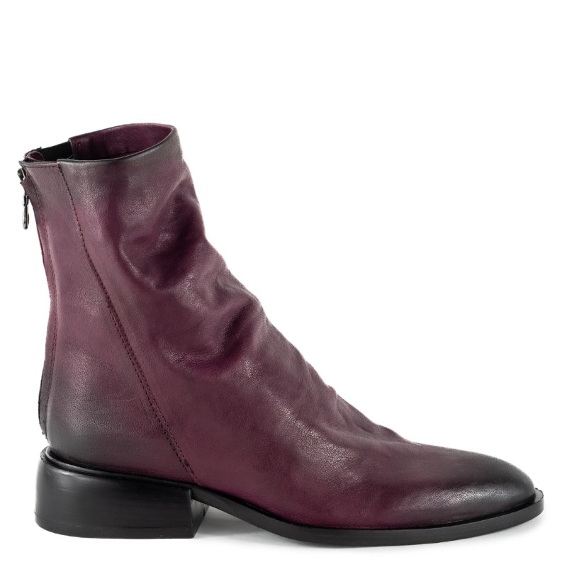 Este Burgundy Slouch Ankle Boot by Keith Scarrott Shoes