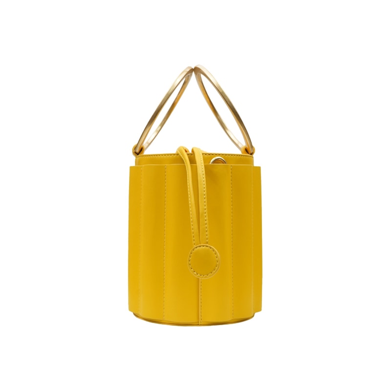 Thumbnail of Water Metal Handle Small Bucket Bag - Yellow image