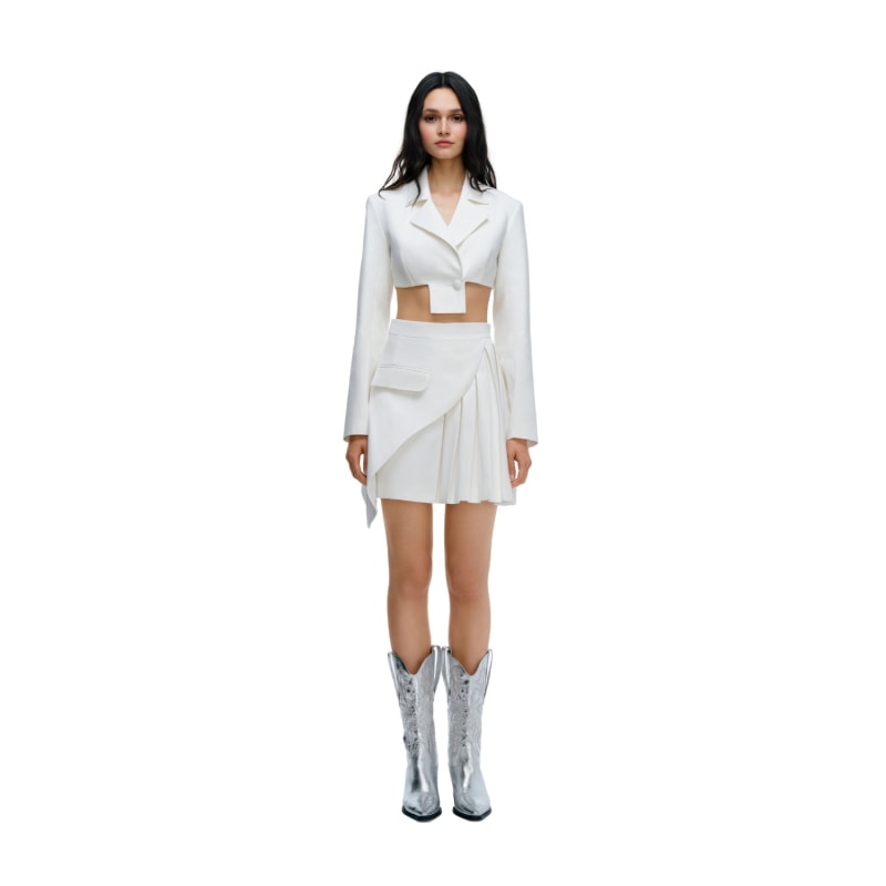 Thumbnail of Evelyn White Crop Jacket image