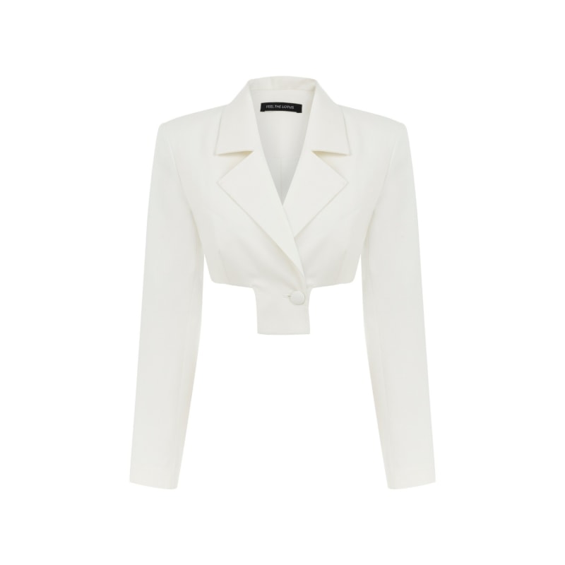 Thumbnail of Evelyn White Crop Jacket image