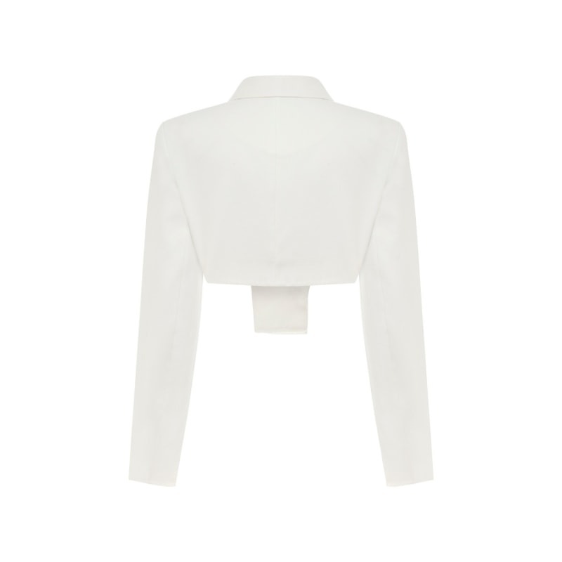 Thumbnail of Evelyn White Crop Jacket image