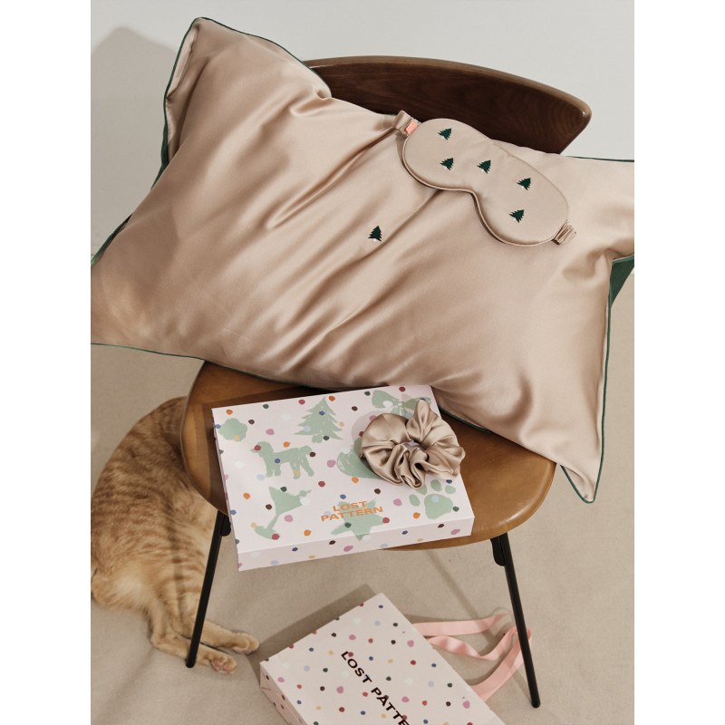 Thumbnail of Evergreen 3 Piece Silk Gift Set - Silk Pillowcase & Silk Sleep Eye Mask & Silk Scrunchie image