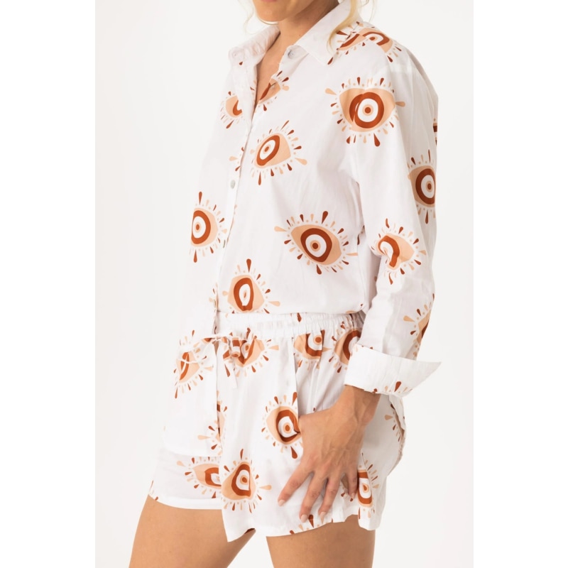 Thumbnail of Evil Eye Cotton Button Up Blouse image