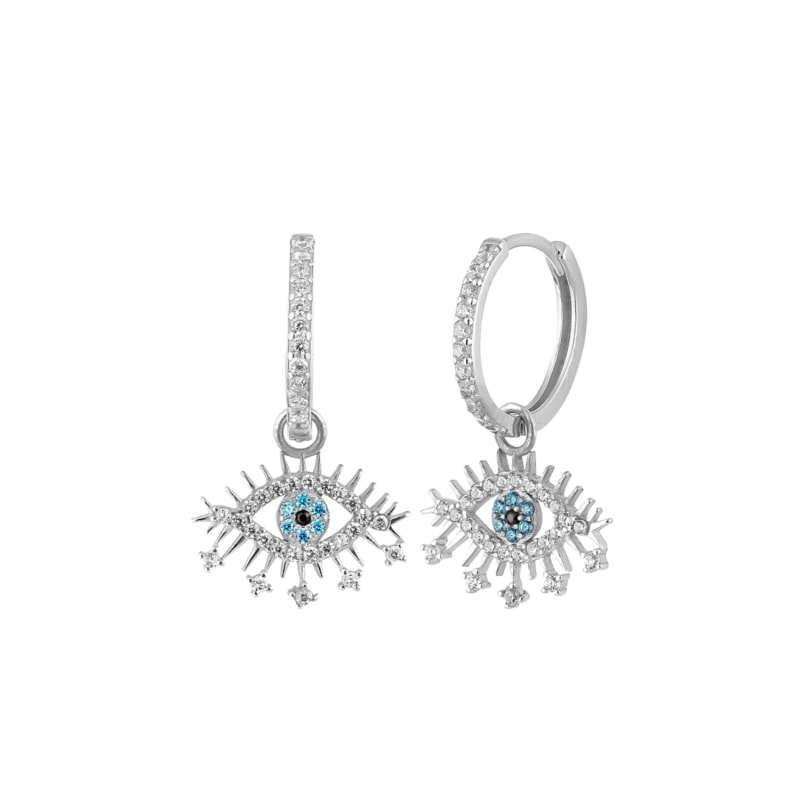 Sterling silver evil eye earrings Sterling silver evil eye earrings