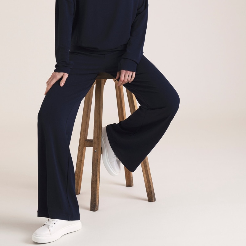 Thumbnail of Lexi Navy Wide Leg Trousers image