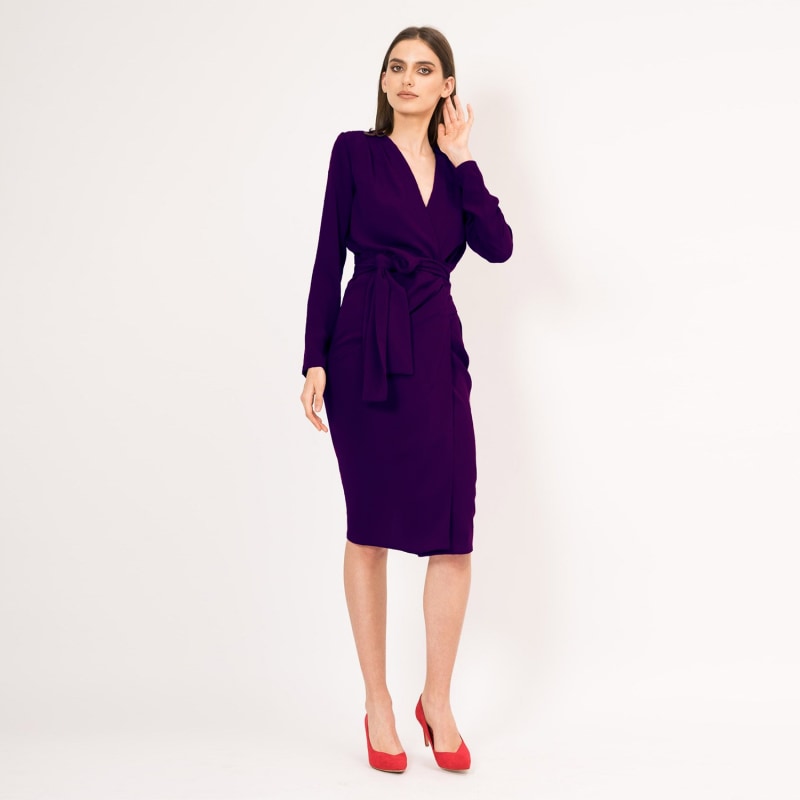 Wrap purple dress Clearance
