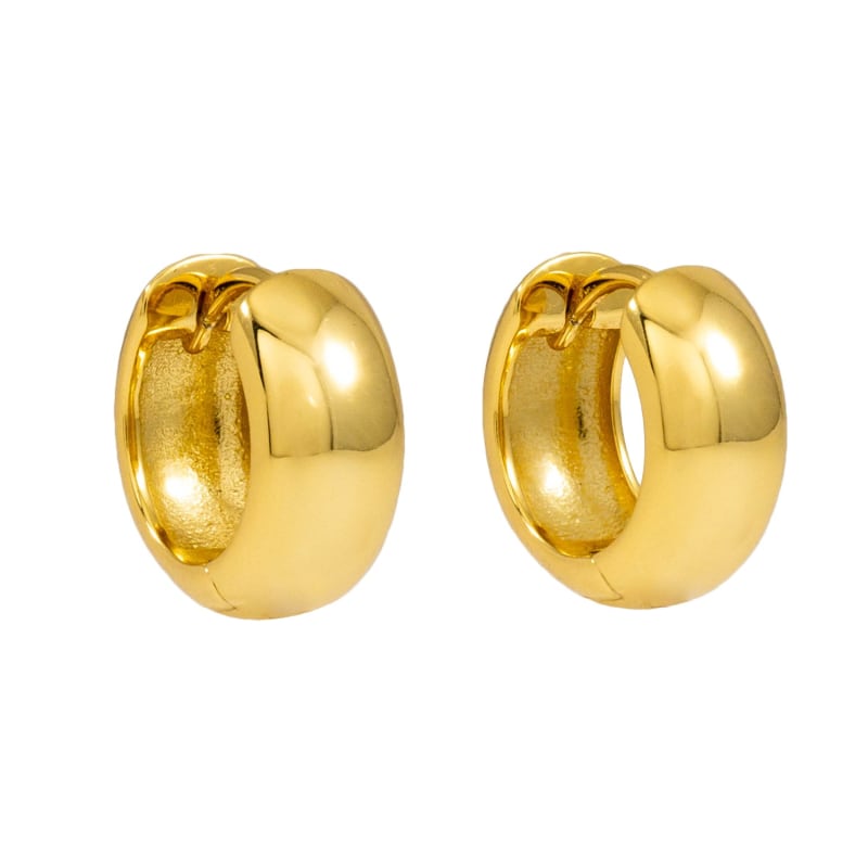 Thumbnail of Bold Small Gold Hoop Earrings image