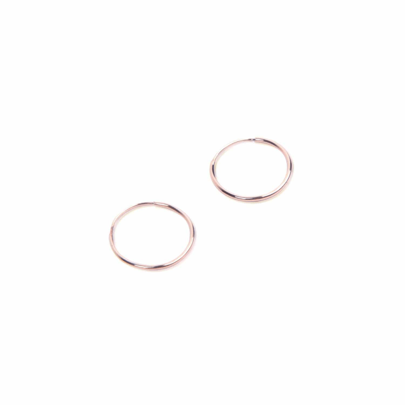 Thumbnail of 14K Gold Small Endless Hoop Earring Rose Gold image