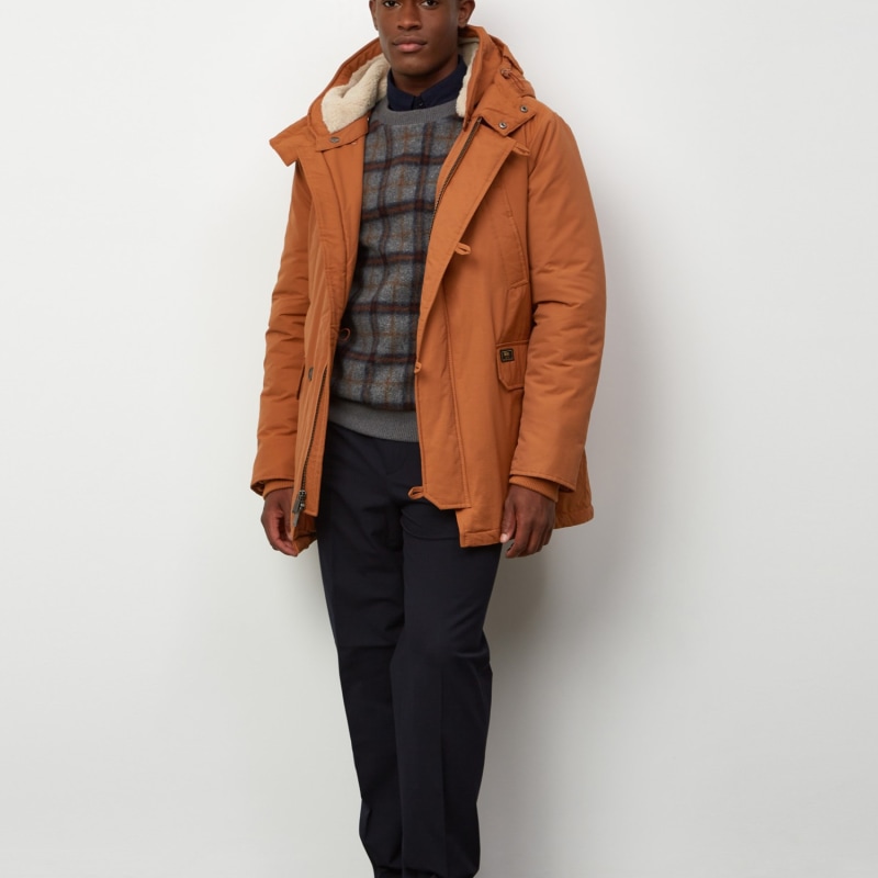 Rust shearling hotsell jacket