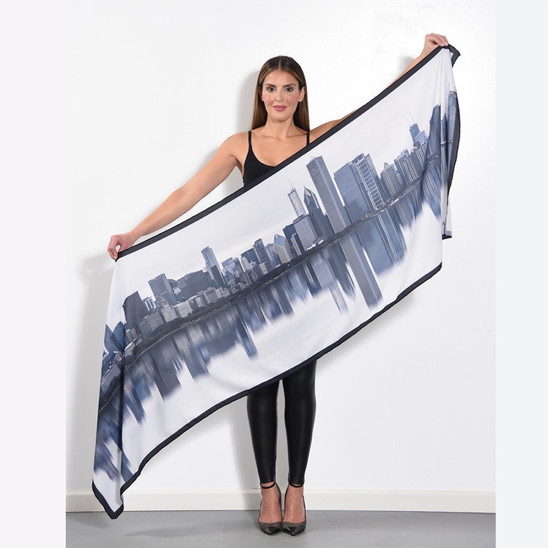 Thumbnail of Extra Large Chicago Skyline Shawl image