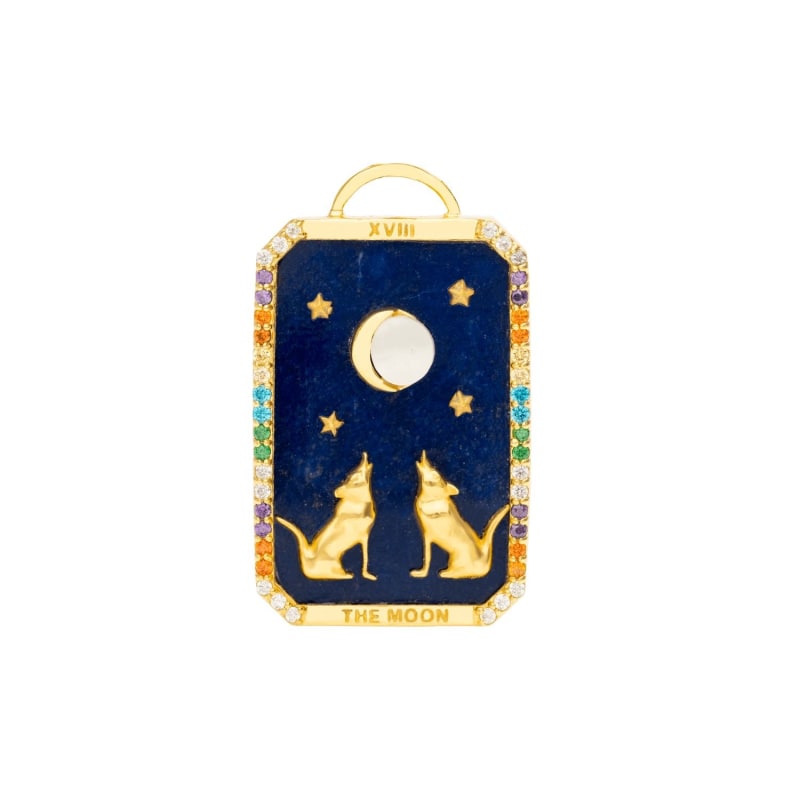 Thumbnail of Goldplated "The Moon" Tarot Card Necklace image